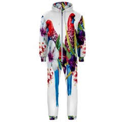 Tropical Parrots Hooded Jumpsuit (men)  by goljakoff