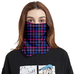 Bisexual Pride Checkered Plaid Face Covering Bandana (two Sides)