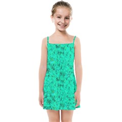 Aqua Marine Glittery Sequins Kids  Summer Sun Dress by essentialimage