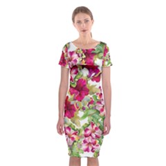 Rose Blossom Classic Short Sleeve Midi Dress by goljakoff
