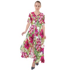 Rose Blossom Waist Tie Boho Maxi Dress by goljakoff