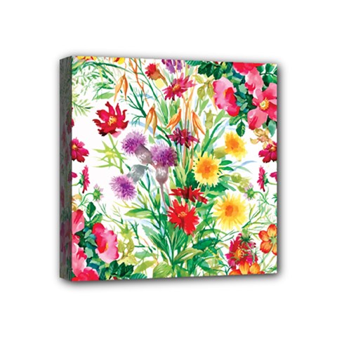 Summer Flowers Mini Canvas 4  X 4  (stretched) by goljakoff