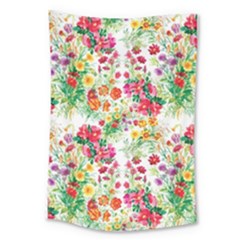 Summer Flowers Pattern Large Tapestry by goljakoff
