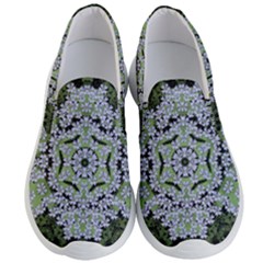 Calm In The Flower Forest Of Tranquility Ornate Mandala Men s Lightweight Slip Ons by pepitasart