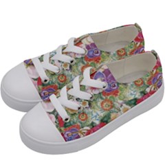 Beautiful Flowers Kids  Low Top Canvas Sneakers by goljakoff