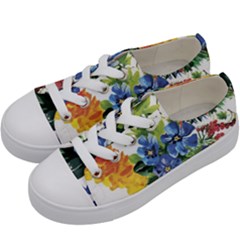 Flowers Kids  Low Top Canvas Sneakers by goljakoff