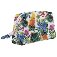 Flowers Pattern Wristlet Pouch Bag (large) by goljakoff
