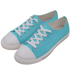 Arctic Blue & Black -  Women s Low Top Canvas Sneakers by FashionLane