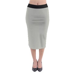 Silver Cloud Grey & Black - Midi Pencil Skirt by FashionLane