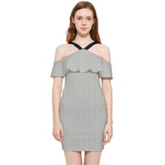 Silver Cloud Grey & Black - Shoulder Frill Bodycon Summer Dress by FashionLane