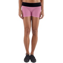 Amaranth Pink & Black - Yoga Shorts
