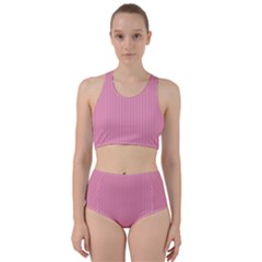 Amaranth Pink & Black - Racer Back Bikini Set by FashionLane
