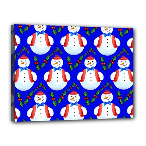 Seamless Snow Cool Canvas 16  X 12  (stretched) by HermanTelo