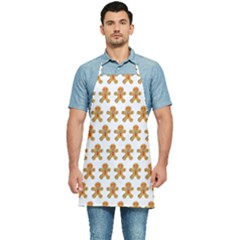Gingerbread Men Kitchen Apron by Mariart