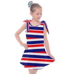 Patriotic Ribbons Kids  Tie Up Tunic Dress