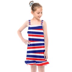 Patriotic Ribbons Kids  Overall Dress