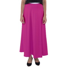 Peacock Pink & White - Flared Maxi Skirt