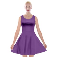 Eminence Purple & White - Velvet Skater Dress by FashionLane
