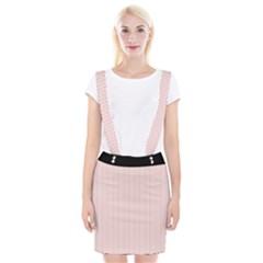 Soft Bubblegum Pink & Black - Braces Suspender Skirt