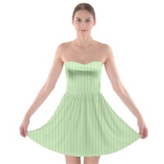 Tea Green & Black - Strapless Bra Top Dress