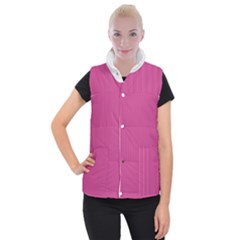 Smitten Pink & White - Women s Button Up Vest by FashionLane
