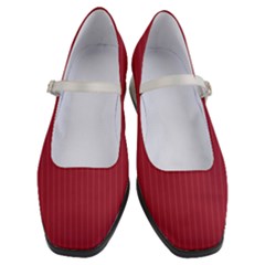 Vivid Burgundy & White - Women s Mary Jane Shoes by FashionLane