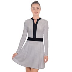 Abalone Grey & Black - Long Sleeve Panel Dress by FashionLane