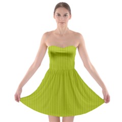 Acid Green & Black - Strapless Bra Top Dress
