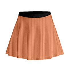 Atomic Tangerine & Black - Mini Flare Skirt by FashionLane