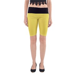 Maize Yellow & Black - Yoga Cropped Leggings by FashionLane