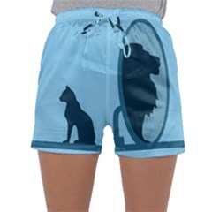 Cat Mirror Lion Sleepwear Shorts