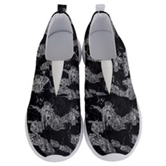Black And White Cracked Abstract Texture Print No Lace Lightweight Shoes by dflcprintsclothing