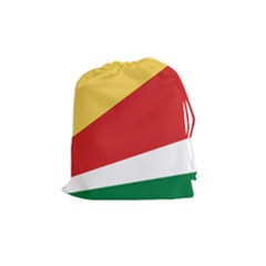 Seychelles Flag Drawstring Pouch (medium) by FlagGallery