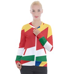 Seychelles Flag Casual Zip Up Jacket by FlagGallery
