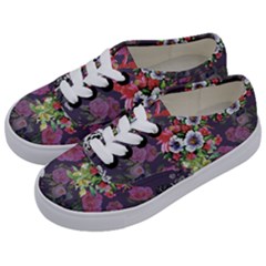 Purple Flowers Kids  Classic Low Top Sneakers by goljakoff