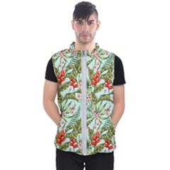 Tropical Flowers Men s Puffer Vest by goljakoff