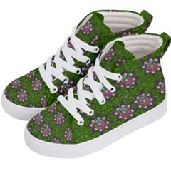 Star Over The Healthy Sacred Nature Ornate And Green Kids  Hi-top Skate Sneakers by pepitasart