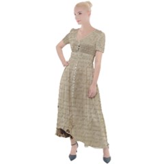 Foxhunt Horse And Hound Button Up Short Sleeve Maxi Dress by Abe731