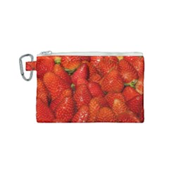 Colorful Strawberries At Market Display 1 Canvas Cosmetic Bag (small) by dflcprintsclothing