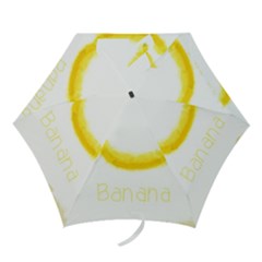 Banana Fruit Watercolor Painted Mini Folding Umbrellas