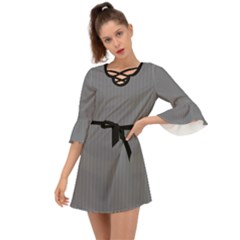 Steel Grey - Criss Cross Mini Dress by FashionLane