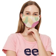 Line Pattern Dot Fitted Cloth Face Mask (adult)