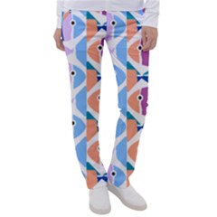 Illustrations Of Fish Texture Modulate Sea Pattern Women s Casual Pants