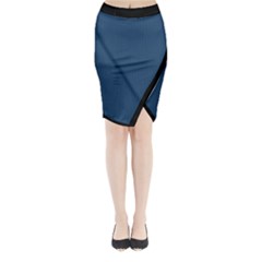 Aegean Blue - Midi Wrap Pencil Skirt by FashionLane