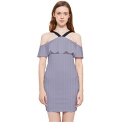 Coin Grey - Shoulder Frill Bodycon Summer Dress by FashionLane