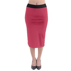 French Raspberry Red - Midi Pencil Skirt by FashionLane