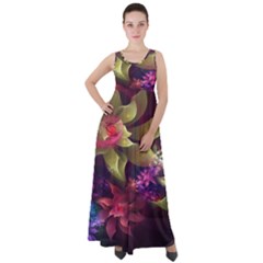 Fractal Flower Empire Waist Velour Maxi Dress by Sparkle