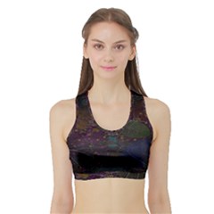 Fractal Leafs Sports Bra With Border by Sparkle