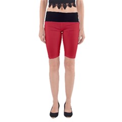 Flame Scarlet - Yoga Cropped Leggings by FashionLane