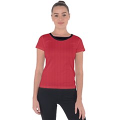 Flame Scarlet - Short Sleeve Sports Top  by FashionLane